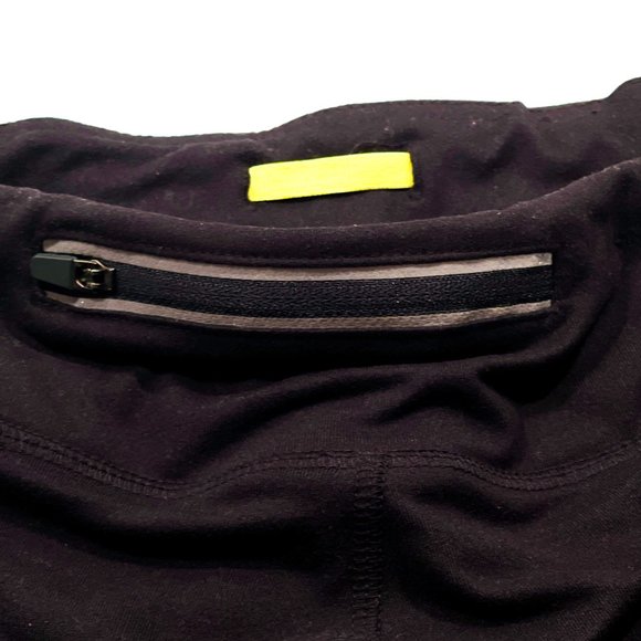 [ 2 for $17 ]   - Jogger capris w/ zipper pocket   [ black/silver reflective ] - Picture 3 of 4